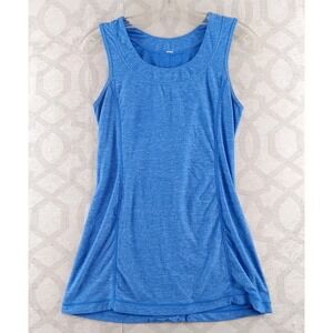 Lululemon Dash Ruffle Back Tank Top Running Yoga Athletic Womens 6 Blue
